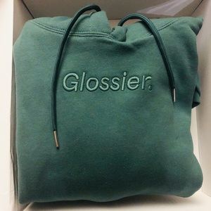 Glossier Hoodie sage Green Limited Edition NEW Size M Medium